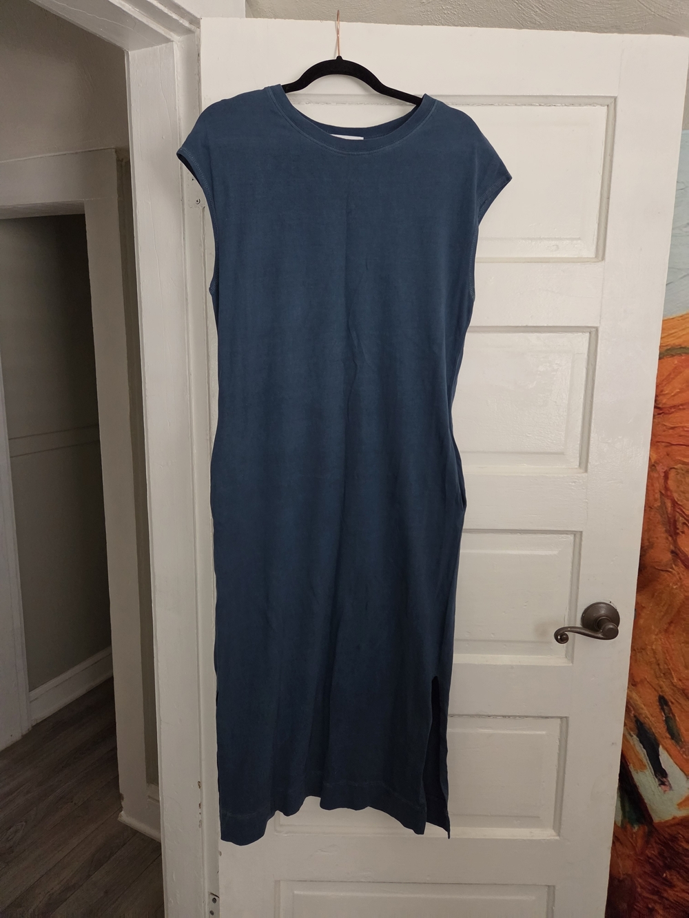 Carly Jean Los Angeles Sleeveless Slate Blue Midi Dress